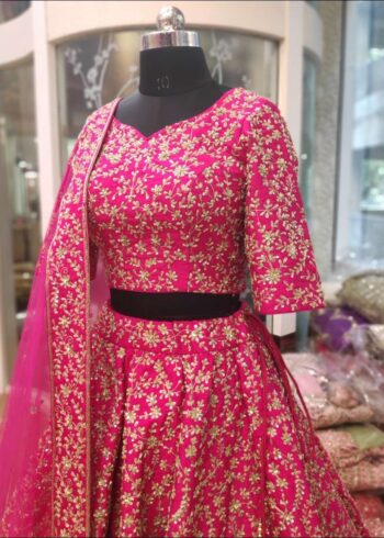 Barfi Silk Embroidered Lehenga - Image 2