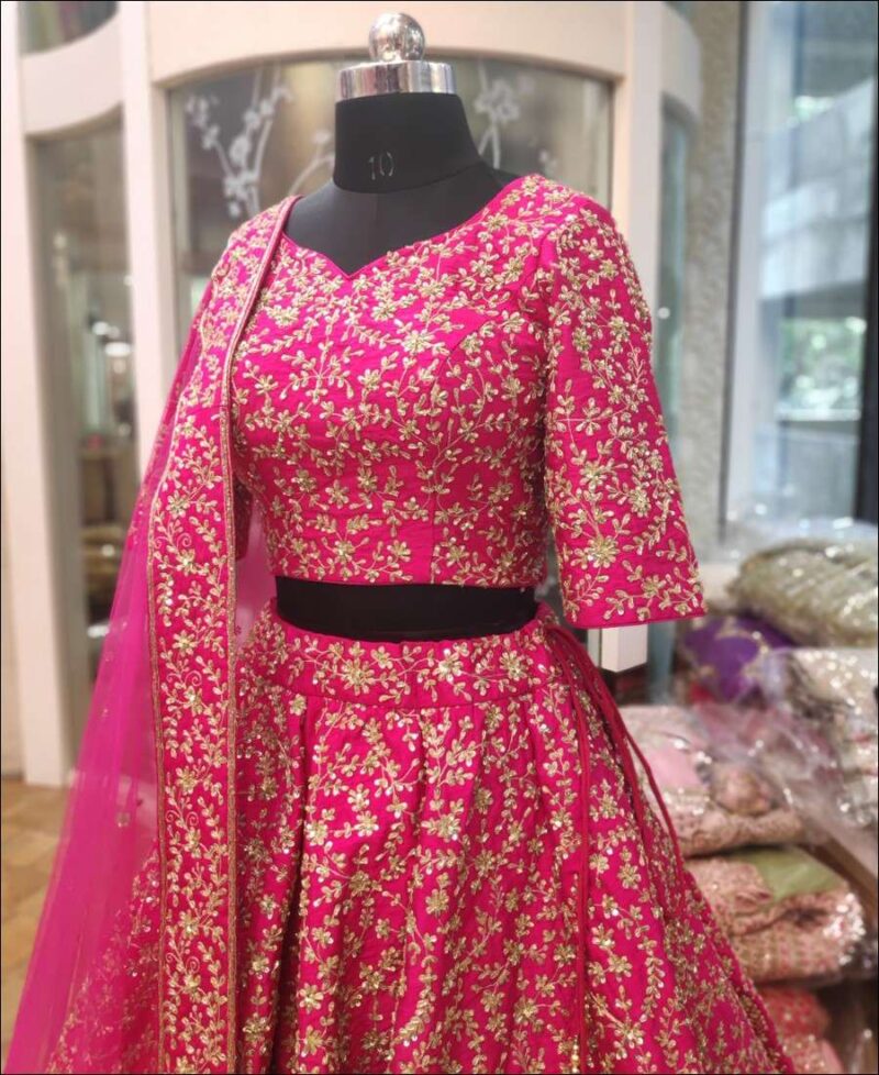 Barfi Silk Embroidered Lehenga - Image 2
