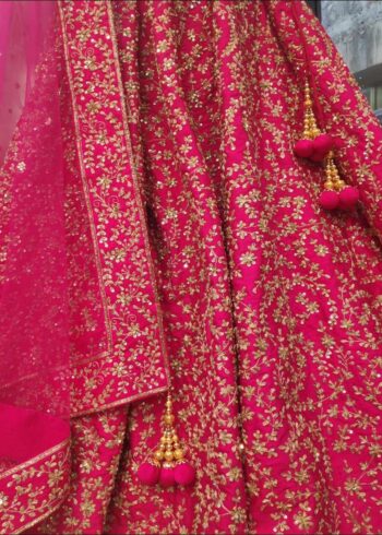 Barfi Silk Embroidered Lehenga - Image 3