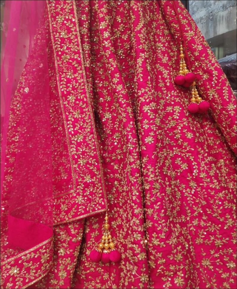 Barfi Silk Embroidered Lehenga - Image 3