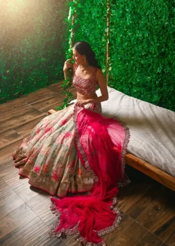 Sequence Jari Embroidered Lehenga - Image 2