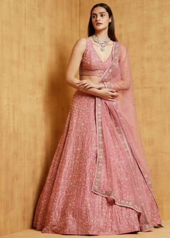 Malai Satin Silk Lehenga