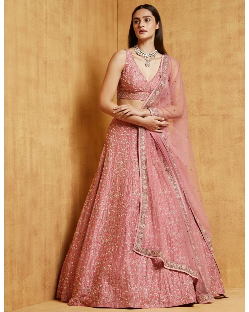 Malai Satin Silk Lehenga