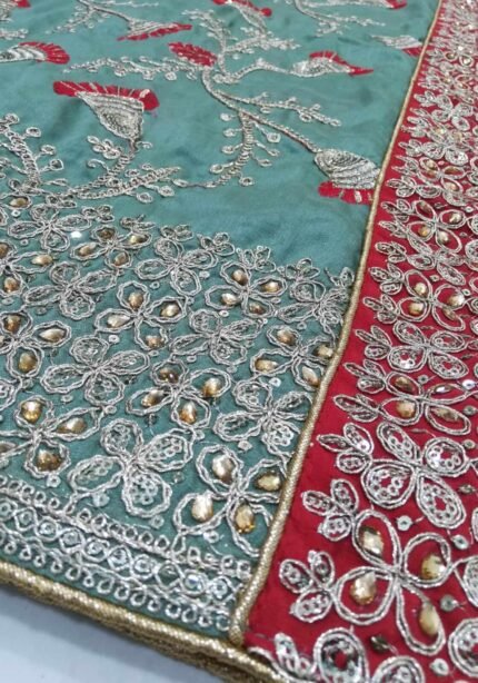 Heavy Embroidery Work Rangoli Silk Saree