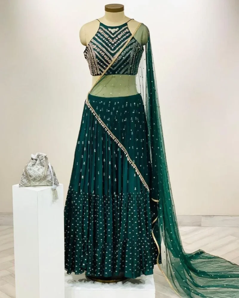 Georgette Sequence Embroidered Lehenga Choli - Image 7