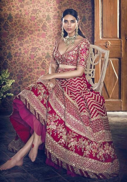 cherry-red-silk-lehenga-choli