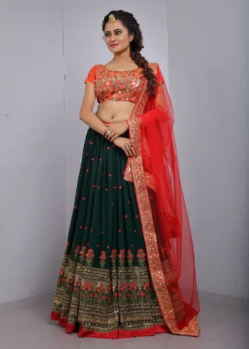 dark-green-georgette-sequence-work-lehenga-choli