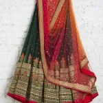 dark-green-georgette-sequence-work-lehenga-choli