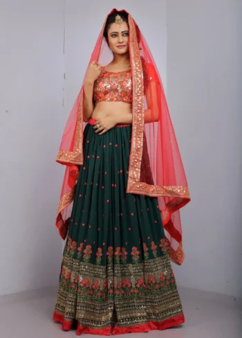 dark-green-georgette-sequence-work-lehenga-choli