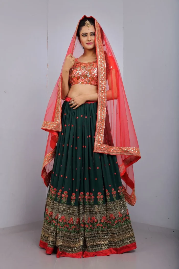 dark-green-georgette-sequence-work-lehenga-choli