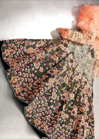 Floral Embroidered Bridal Lehenga Choli - Image 4