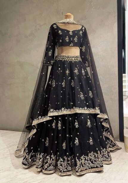 french-silk-black-lehenga-wholesaleprice