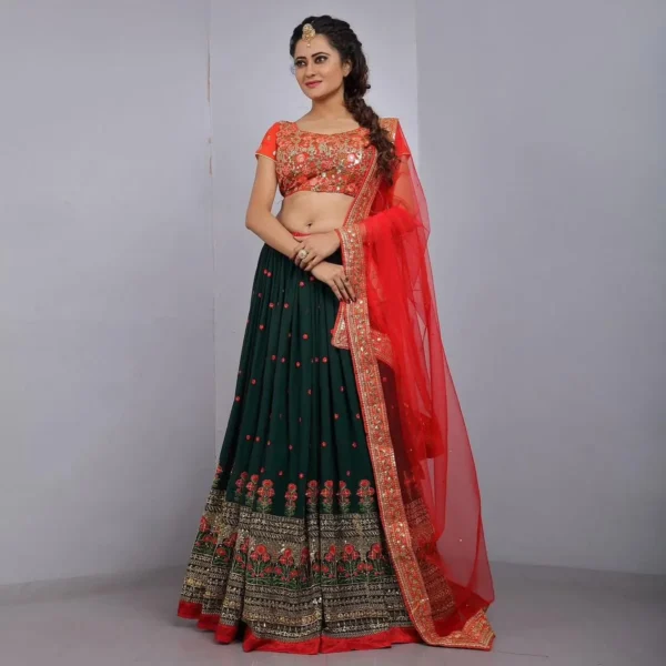 georgette sequence embroidered lehenga 4 jpg