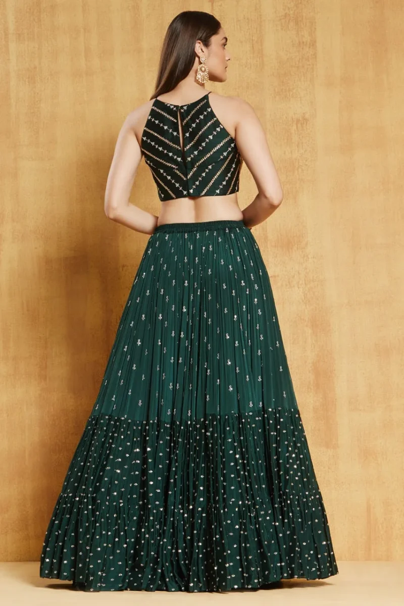 Georgette Sequence Embroidered Lehenga Choli