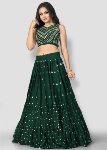 Georgette Sequence Embroidered Lehenga Choli