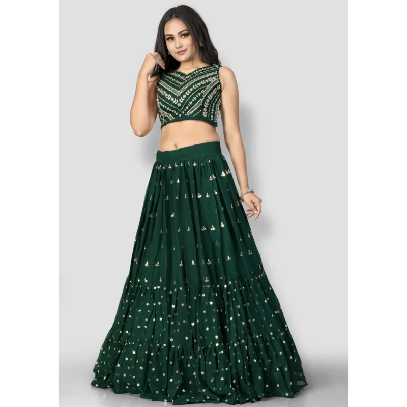 Georgette Sequence Embroidered Lehenga Choli