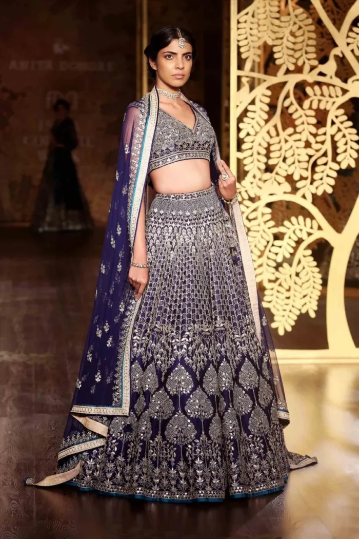 heavy bridal embroidered lehenga choli jpg