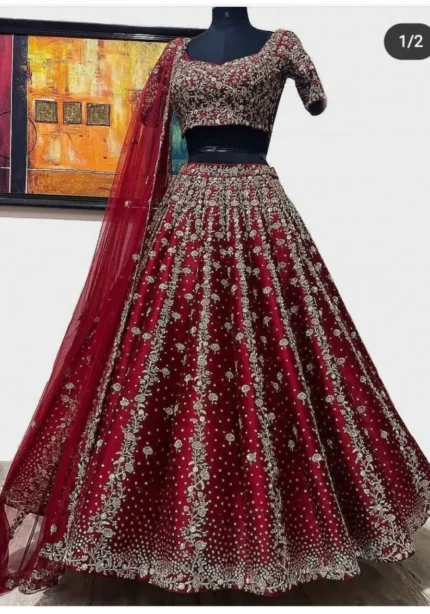 sequence-embroidery-silk-lehenga