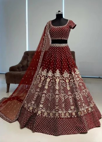 Tafeta Satin Silk Lehenga Wholesale - Image 3