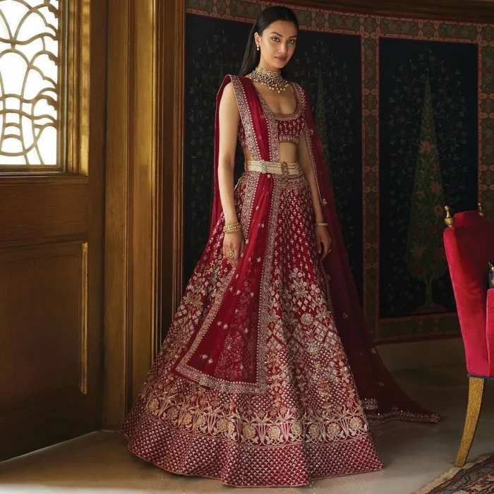 tafeta-satin-silk-lehenga-wholesale