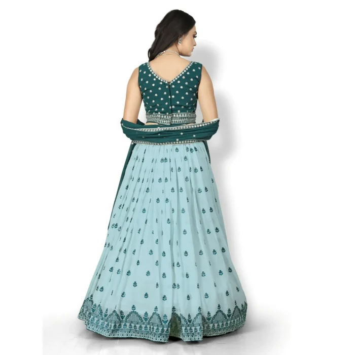 thread embroidery georgette lehenga choli 1 jpeg