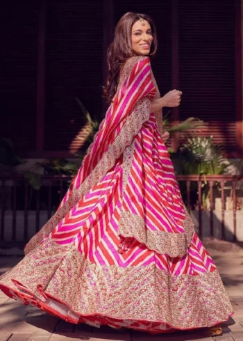 Multi Color Printed Georgette Lehenga Choli - Image 3