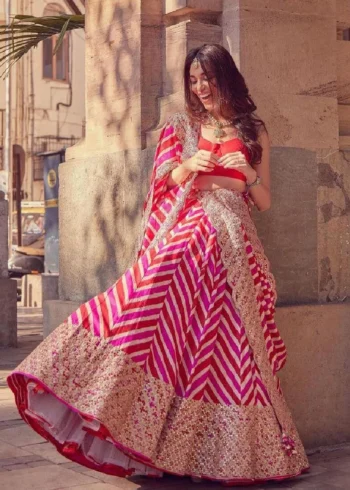 Multi Color Printed Georgette Lehenga Choli - Image 2