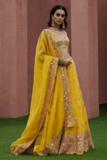 yellow-georgette-haldi-lehenga-choli