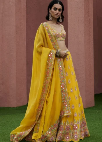 yellow-georgette-haldi-lehenga-choli