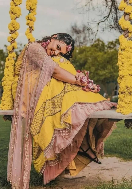 yellow-satin-silk-lehenga-choli