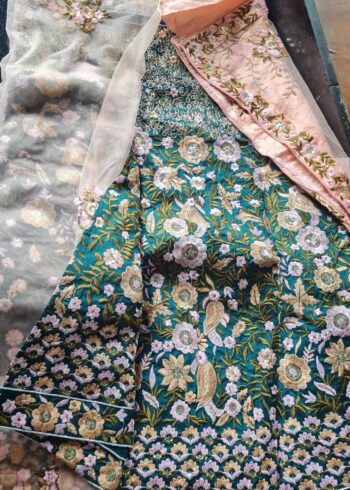 Floral Embroidered Bridal Lehenga Choli - Image 5