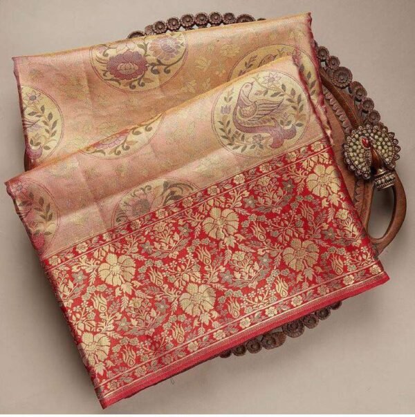 embroidered banarasi silk saree 1
