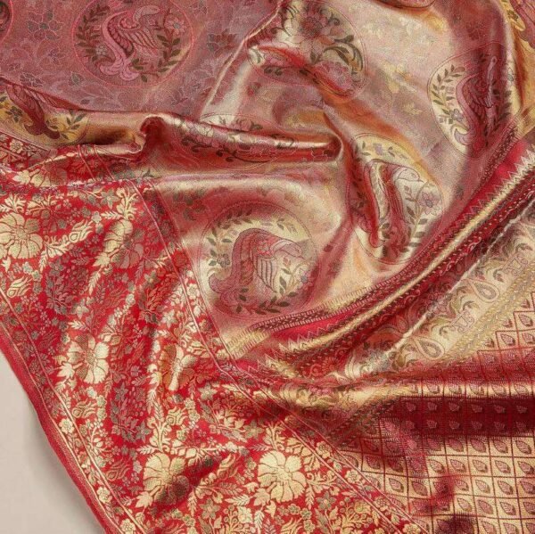embroidered banarasi silk saree 2