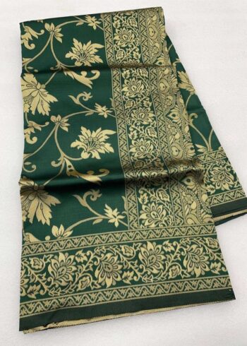 Green Banarasi Silk Saree - Image 4