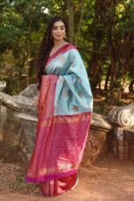 banarasi-silk-saree-firozi