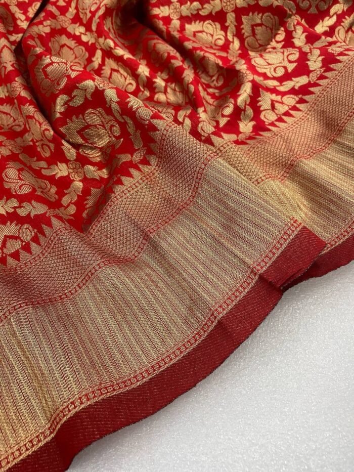 banarasi silk saree golden zari 5