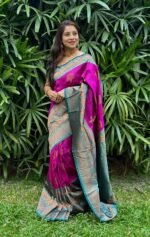 banarasi-silk-saree-magenta