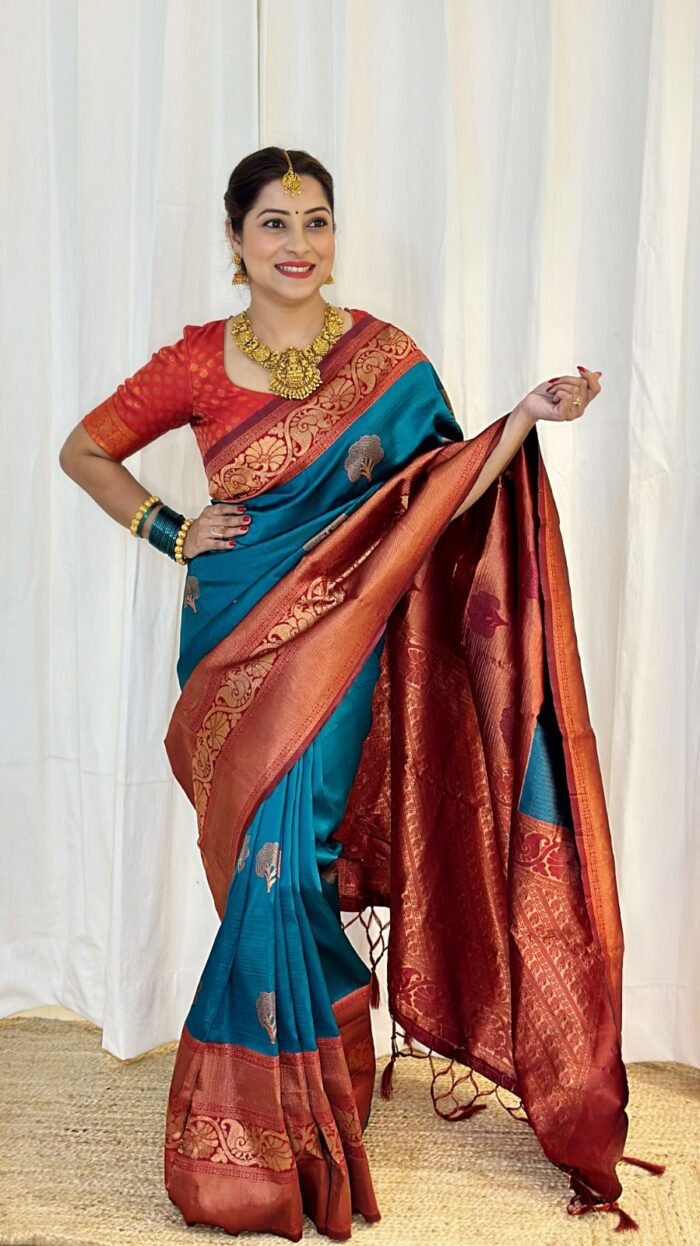 banarasi silk saree rama 1