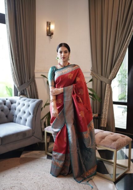 banarasi-silk-saree-red