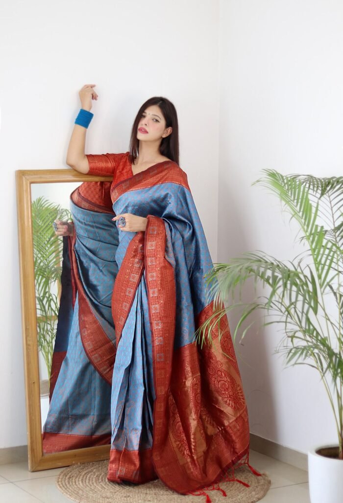 banarasi silk sarees firozi 1