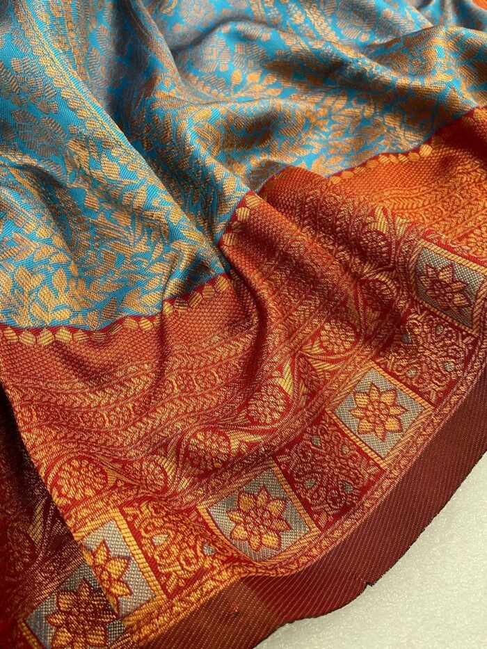 banarasi silk sarees firozi 3