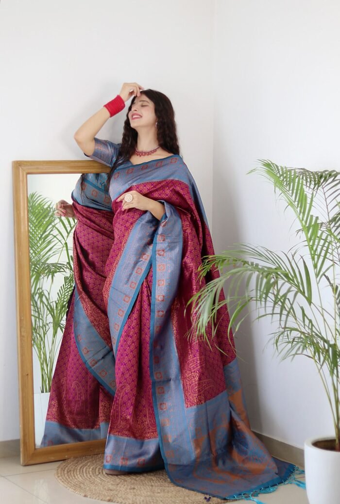 banarasi-silk-sarees-magenta