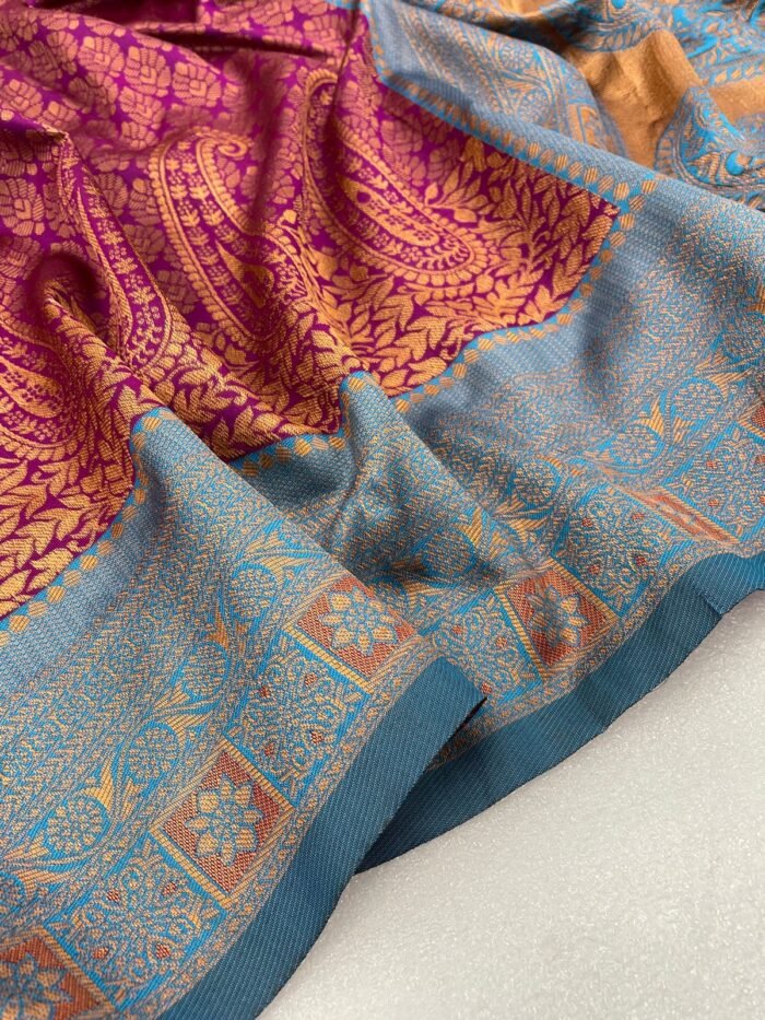 banarasi silk sarees magenta 3