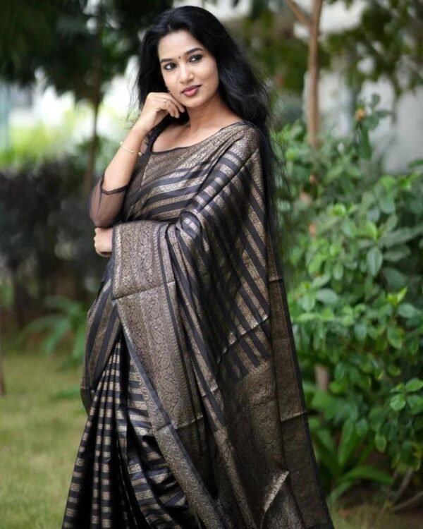 beautiful banarasi silk sarees grey