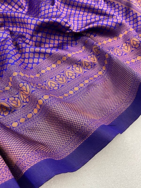 beautiful banarasi silk sarees violet 3