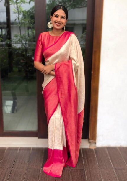 cream-pink-banarasi-silk-saree