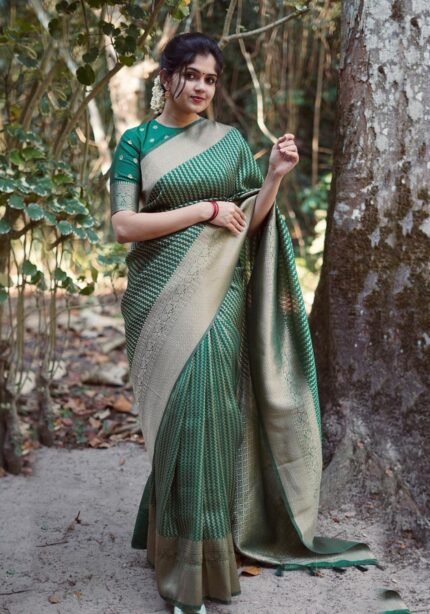 green-golden-zari-weaving-saree