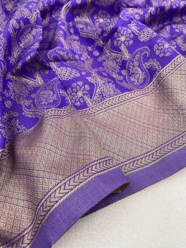 lavender banarasi silk sarees 4