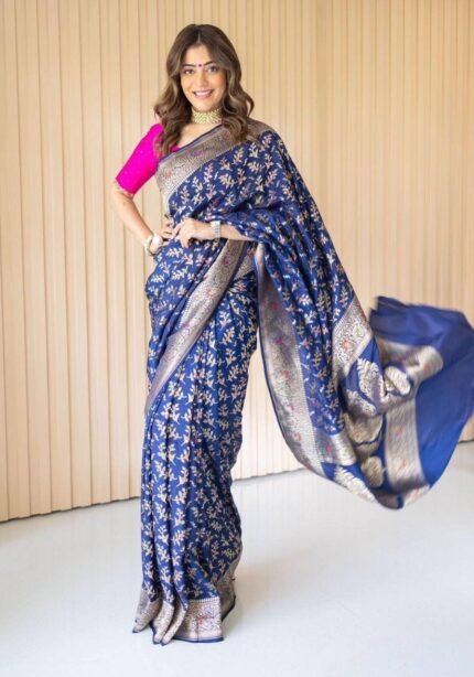 navy-blue-colour-banarasi-silk-saree