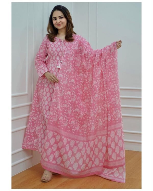 pink floral afghani suit 3